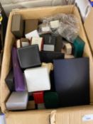 A large box of empty jewellery cases