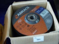 A box of 8 inch metal grinding discs