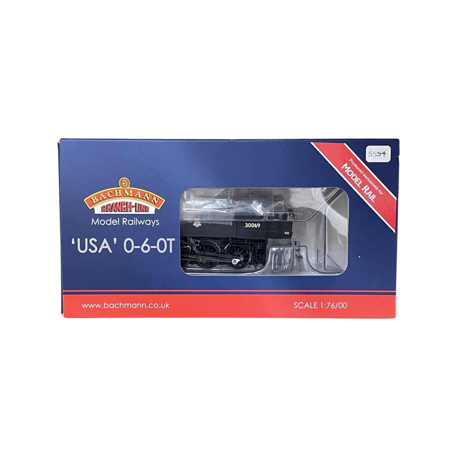 A boxed Bachmann Branch-Line 00 gauge MR-103 USA Class 0-6-0T 30069 BR Black Early Emblem,