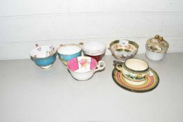 Mixed Lot: Various decorated tea wares to include Aynsley and others