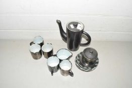 Black glazed coffee set