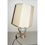 An Italian urn formed pottery table lamp with shade