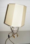 An Italian urn formed pottery table lamp with shade