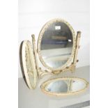 A triple dressing table mirror