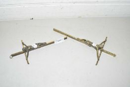 Two brass crucifixes