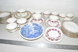 Mixed Lot: Gilt decorated tea wares and others