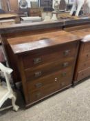 Late 19th Century mahogany four drawer chest, 91cm wide