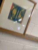 Amanda J Smith, Plump, coloured abstract print, framed and glazed