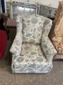 Early 20th Century floral upholstered armchair