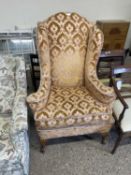 Early 20th Century high wing back chair