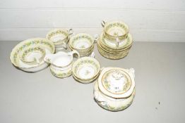 A quantity of 19th Century Staffordshire gilt rimmed tea wares