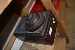 A hardwood case of various vintage engraving tools