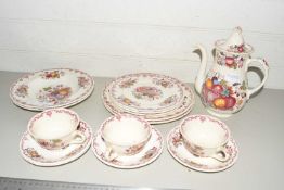 A quantity of Masons fruit basket tea and table wares