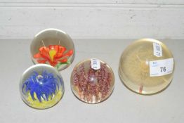 Four various paperweights
