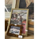 Signed print of Colin Chapman together with a smaller photograph