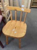 Child's pine kitchen chair