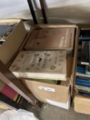 A box of assorted books