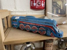 A tin plate International Express toy train