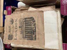 Box of Old and New London magazines