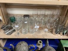 Mixed group of glass ware