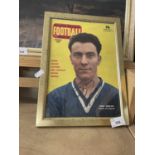 A signed copy of Football monthly, signed by Jimmy Greaves