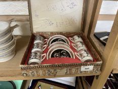 Cased Grecian six cup coffee service
