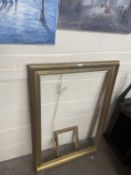 Large gilt frame together with another smaller