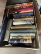 Box of assorted hardback books