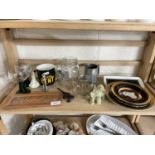 Mixed Lot: Glass wares, ceramics, pewter tankard etc