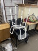 Mixed Lot: Two wheelchairs and a further metal framed adjustable seat