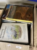 A box of books to include ornithology and others