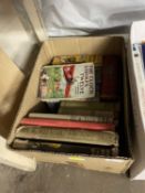 Box of assorted books to include The Clock Strikes Twelve by R Ernest Bailey