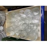 Box of assorted drinking glasses