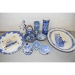 Mixed Lot: Various ceramics to include Royal Doulton Norfolk pattern meat plate, Wedgwood Jasper