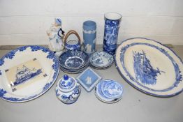 Mixed Lot: Various ceramics to include Royal Doulton Norfolk pattern meat plate, Wedgwood Jasper