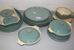 Quantity of green Denby table wares