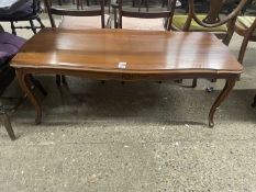 Reproduction cabriole legged coffee table, 127cm wide