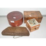 Mixed Lot: Leather collar box, small evening bag and two small jewellery boxes (4)