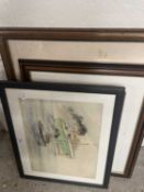 North Eastern Steamer by A Wilson, watercolour, framed and glazed together with a print of the