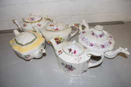 19th Century Staffordshire teapot and four others (5)