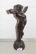 A 20th Century small bronze model of a nimph