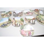 A collection of Royal Doulton Journey through the Village wall plates