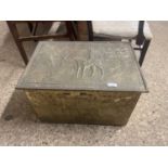 Brass mounted coal box