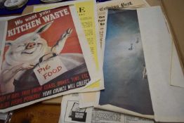 Folder containing various wartime posters, probably copies