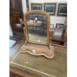 Victorian stained beech framed dressing table mirror