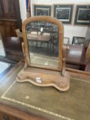 Victorian stained beech framed dressing table mirror