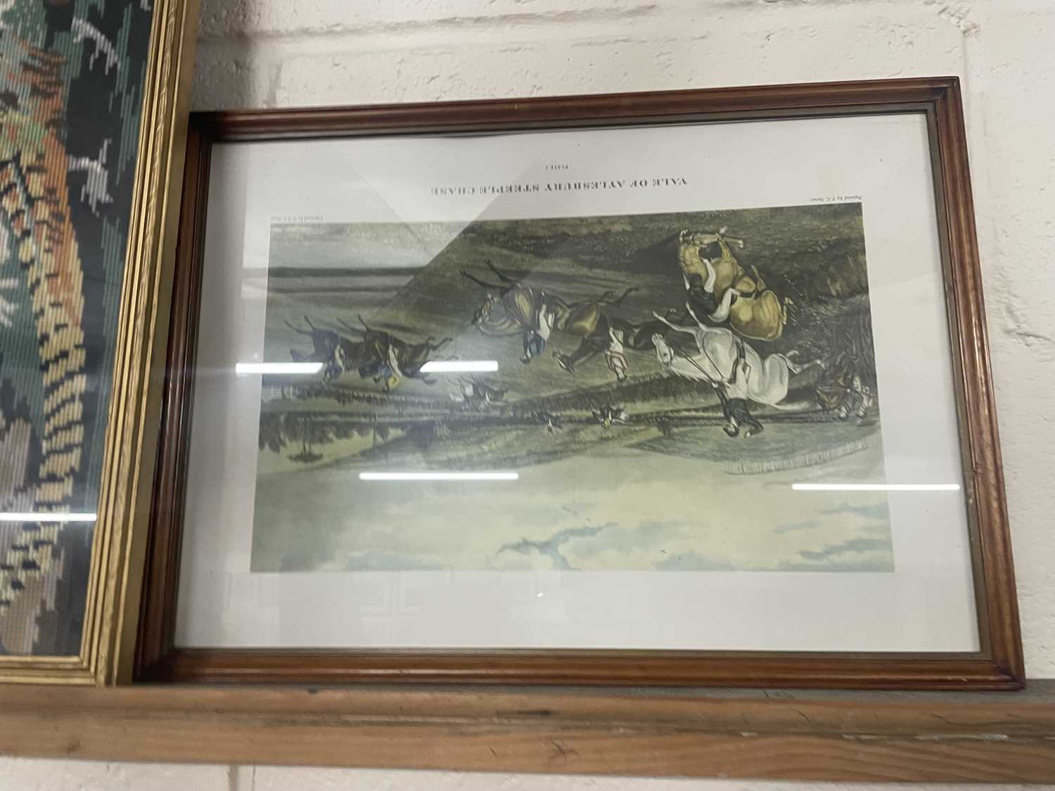 Four reproduction prints of the Vale of Asbury Steeplechase, engraved by G & C Hunt, framed and - Image 4 of 4