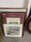Mixed Lot: Four assorted pictures to include bluebell woods print and others