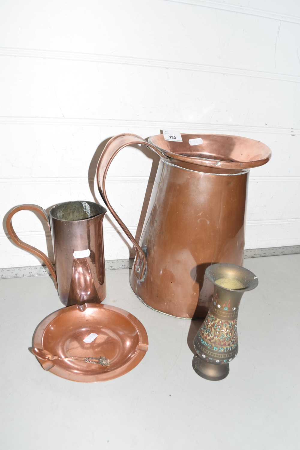 Mixed Lot: Various copper jugs and other items