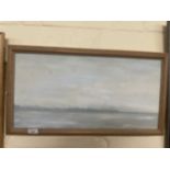 Misty Landscape, oil on board, framed